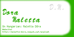 dora maletta business card