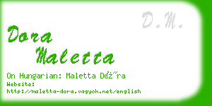 dora maletta business card